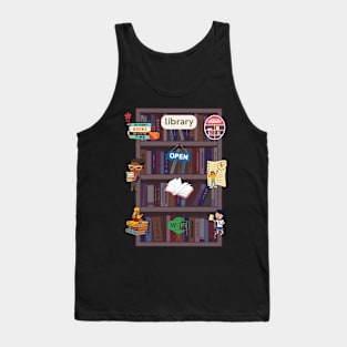 Open library , book lover Tank Top